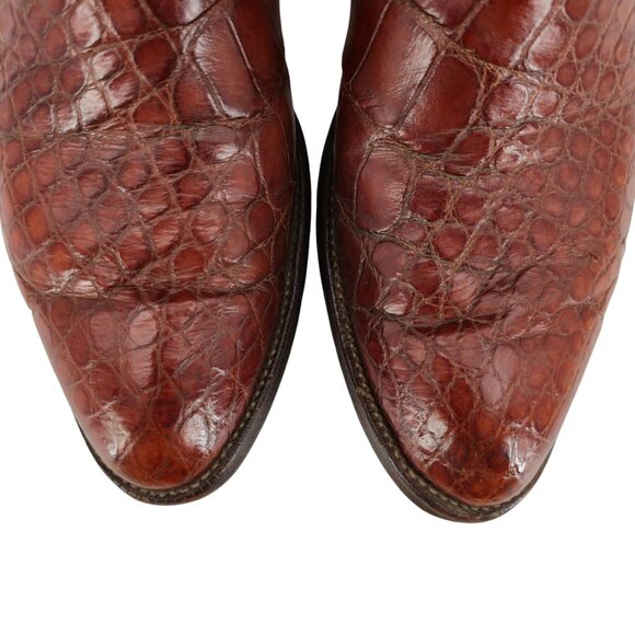 Vintage Justin Men 10.5D Exotic Alligator Belly Leather Cowboy Western Boots USA - Picture 5 of 16